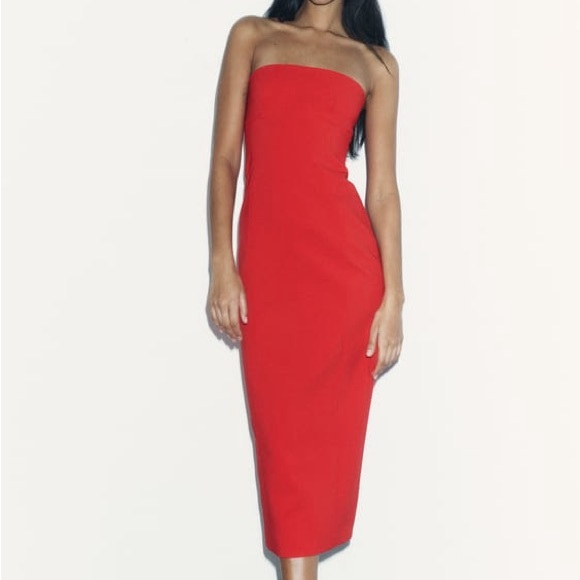 Zara Dresses & Skirts - Fitted Strapless Dress